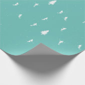 Minimale alpiene kiers die illustratie blauw maken cadeaupapier (Hoek)