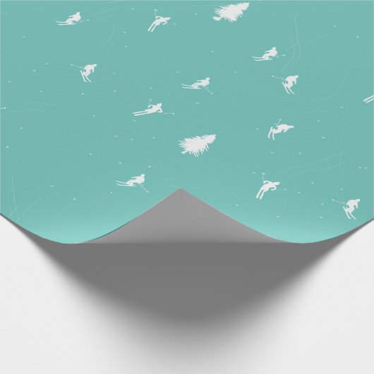 Minimale alpiene kiers die illustratie blauw maken cadeaupapier (Hoek)