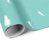 Minimale alpiene kiers die illustratie blauw maken cadeaupapier (Rol Hoek)