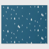 Minimale alpiene kiers die illustratie blauw maken cadeaupapier (Vlak)