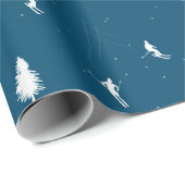 Minimale alpiene kiers die illustratie blauw maken cadeaupapier (Rol Hoek)