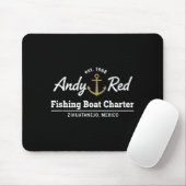 Minimale Andy Red Visboot Charter Muismat (Met muis)