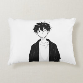 Minimale Anime Jongen Accent Kussen