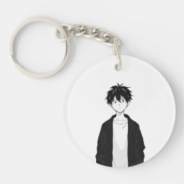 Minimale Anime Jongen Acrylsleutelhanger Sleutelhanger
