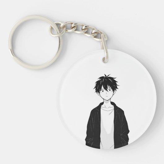 Minimale Anime Jongen Acrylsleutelhanger Sleutelhanger (Voorkant)
