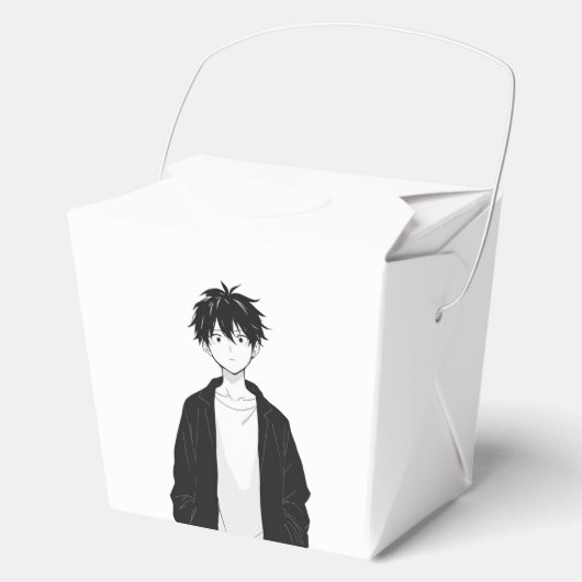 Minimale Anime Jongen Favorietendoos Bedankdoosjes (Voorkant)