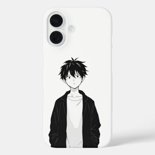 Minimale Anime Jongen iPhone / iPad hoes (Achterkant)