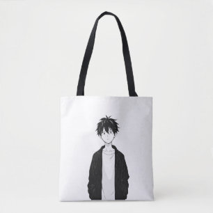 Minimale Anime Jongen Tote Bag