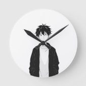 Minimale Anime Jongen Wandklok (Voorkant)