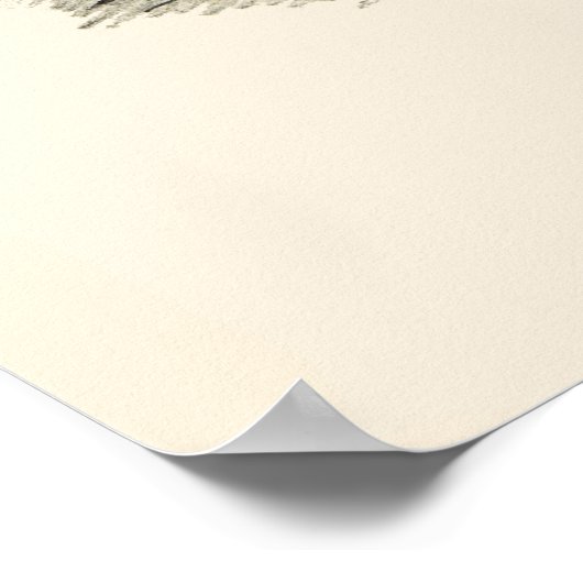 Minimale Antiek architectuur Schetskunst Poster (Hoek)