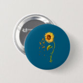 Minimale Appendix Kanker Bewustzijn Zonnebloem Ronde Button 5,7 Cm (Voorkant /achterkant)