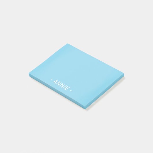 Minimale Aqua Blue  4 x 3 inch Post-it® Notes (Schuin)