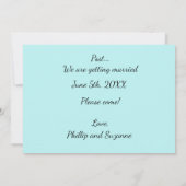 Minimale Aqua Blue Bubbles opslaan Kaart (Achterkant)