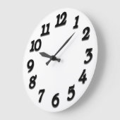 Minimale Arabische cijfers Classic Black White Grote Klok (Hoek)