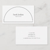 Minimale Arch Black en White Visitekaartje (Voorkant / Achterkant)