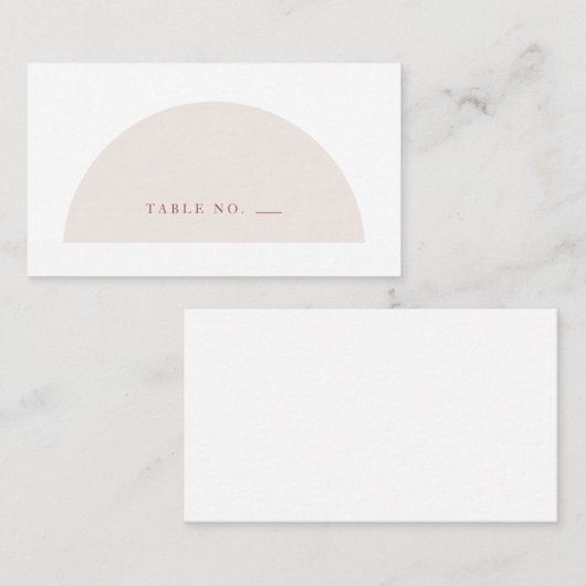 Minimale Arch Cream en Terracotta Flat Plaatskaartje (Voorkant / Achterkant)