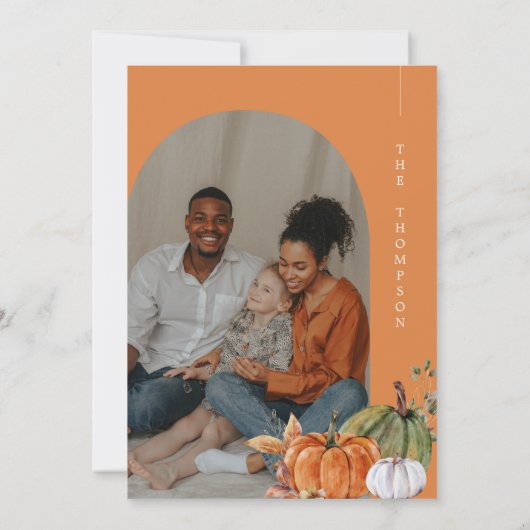 Minimale Arch Photo Bedankt geven diner Kaart (Achterkant)