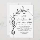 Minimale Arch Photo Graduation Party Kaart (Voorkant)