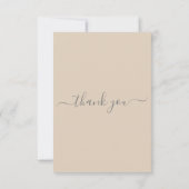 Minimale Arch Script Funeral Hartelijk dank kaart (Achterkant)