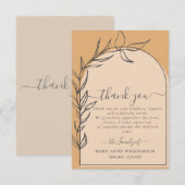 Minimale Arch Script Funeral Hartelijk dank kaart (Voorkant / Achterkant)