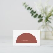Minimale Arch Terracotta en Cream Flat Plaatskaartje (Staand voorkant)