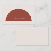 Minimale Arch Terracotta en Cream Flat Place C Plaatskaartje (Voorkant / Achterkant)