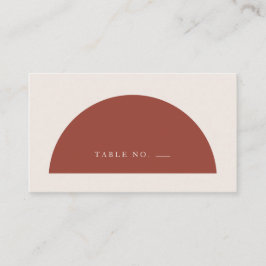 Minimale Arch Terracotta en Cream Flat Place C Plaatskaartje