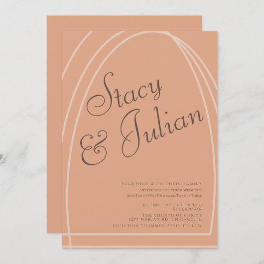 Minimale Arch Tripled Earthy Tones Bohemian Kaart (Voorkant / Achterkant)