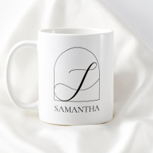 Minimale Arch Zwarte Script Initiële S Naam Monogr