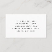 Minimale architectuur met hoge architectuur en sch visitekaartje (Achterkant)