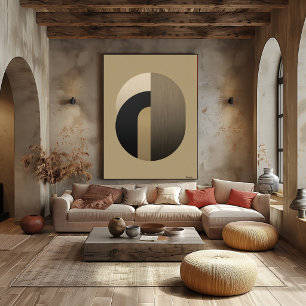 Minimale Art Deco Boog Wandkunst Luxe Goud Poster