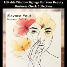 Minimale Art Lijn Gezicht Bloemen Schoonheid Logo 