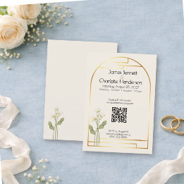 Minimale Art Nouveau Gouden Boog Calla Lelie Bruil Informatiekaartje