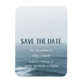 Minimale Art Waves Beach Weddenschap Save the Date Magneet (Verticaal)