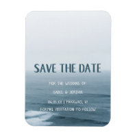 Minimale Art Waves Beach Weddenschap Save the Date
