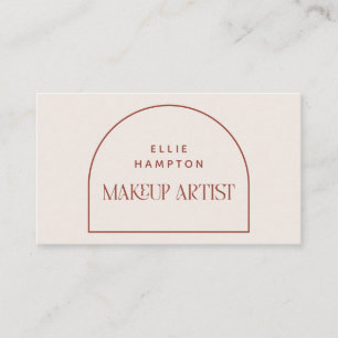 Minimale artiest Terracotta & Cream Arch Makeup Visitekaartje