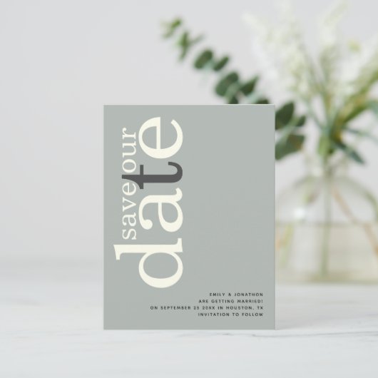 Minimale artikelcode QR-code opslaan Datum Briefkaart (Staand voorkant)