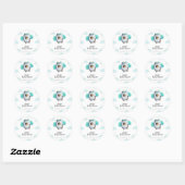 Minimale Astronaut Bird Baby shower Favor Ronde Sticker (Vel)
