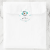 Minimale Astronaut Bird Baby shower Favor Ronde Sticker (Tas)