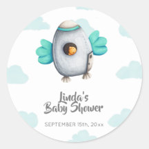Minimale Astronaut Bird Baby shower Favor