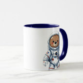 Minimale astronaut teddybeer mok (Voorkant rechts)