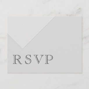 Minimale Asymmetrische Basic Grey RSVP Uitnodiging Briefkaart