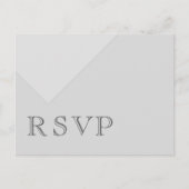 Minimale Asymmetrische Basic Grey RSVP Uitnodiging Briefkaart (Voorkant)