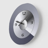 Minimale atmosferische zilver/ grijze wandklok (Hoek)