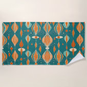 Minimale atoomdruppels ontwerp strandlaken (Voorkant)