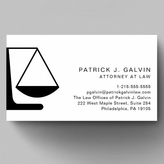 Minimale Attorney Legal Professional QR-code Visitekaartje
