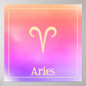 Minimale aura Aries Zodiac Poster (Voorkant)