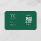 Minimale auto vervoer taxichauffeur Hunter Green Visitekaartje (Achterkant)