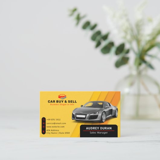 Minimale autohandelaar | SINAASAPPEL Visitekaartje (Staand voorkant)