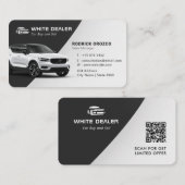 Minimale autohandelaar | Zwart wit Visitekaartje (Voorkant / Achterkant)